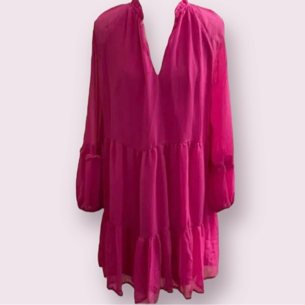 Vince Camuto Hot Pink Dress Women's
LARGE Lightweight - Picture 2 of 9